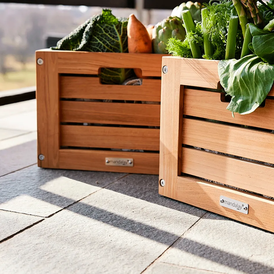 Clearance Mandalay Æblekasse 42x32 cm, Teak