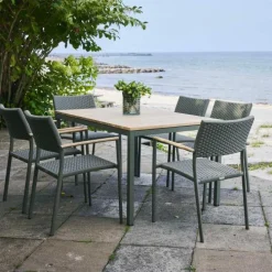 Mandalay Havemøbler|Uderum > Havemøbelsæt m. Toscana Bord 132 cm og 4 Siena Stole,