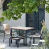Havemøbelsæt m. Toscana Bord 65 cm og 2 Bellevue Stole, Teak/Antracit Havemøbler|Uderum