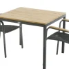 Best Mandalay Havemøbelsæt m. Toscana Bord 82 cm og 2 Ravello Stole, Teak/Antracit