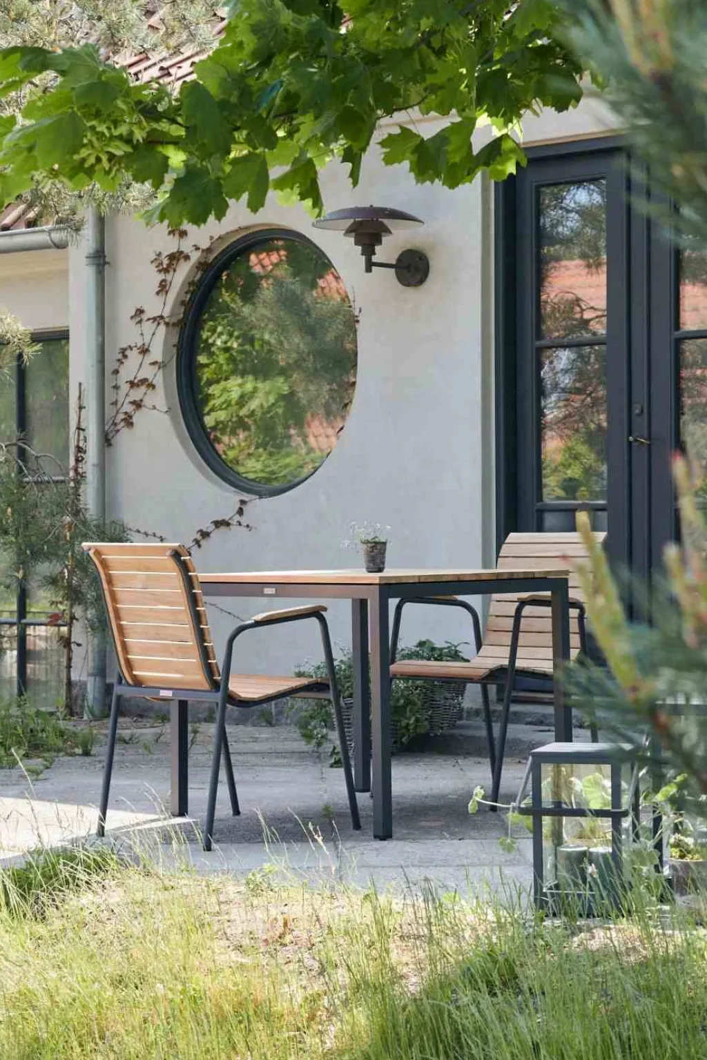 Sale Havemøbelsæt m. Toscana Bord 82 cm og 2 Bellevue Stole, Teak/Antracit Havemøbler|Uderum