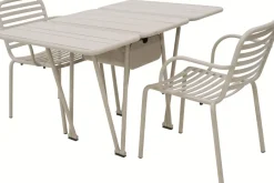 Best Mandalay Ivy Havemøbelsæt Klapbord m. 2 Ivy Pipe Stole, Taupe