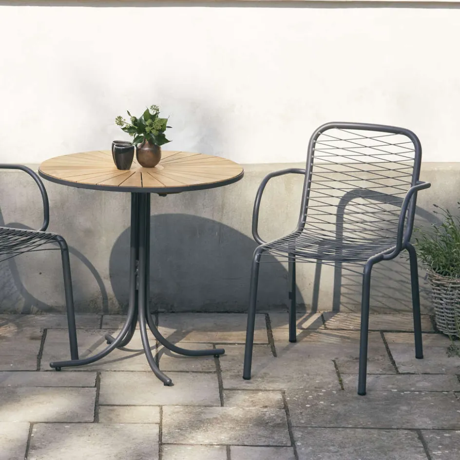 Discount Mandalay Marguerit Cafesæt m. 2 Ivy Wire Stole Ø70 cm, Teak/Antracit