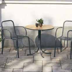 Discount Mandalay Marguerit Cafesæt m. 2 Ivy Wire Stole Ø70 cm, Teak/Antracit