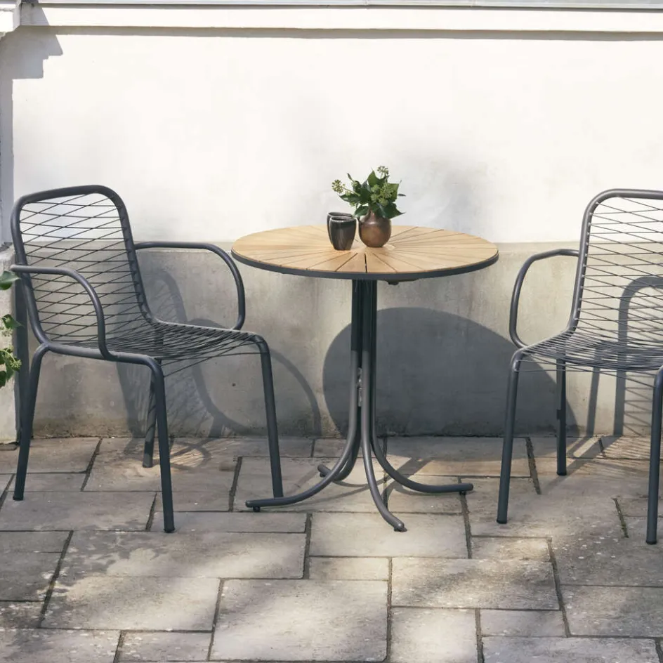 Discount Mandalay Marguerit Cafesæt m. 2 Ivy Wire Stole Ø70 cm, Teak/Antracit