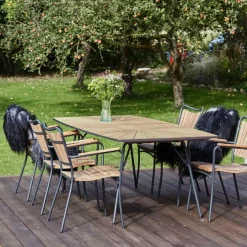 Hot Mandalay Marguerit Havebord 200 cm, Antracit