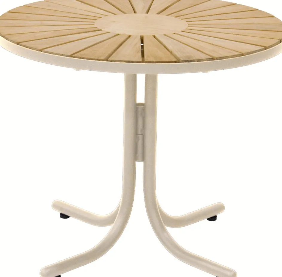 Outlet Mandalay Marguerit Loungebord ?50 cm, Teak/Taupe
