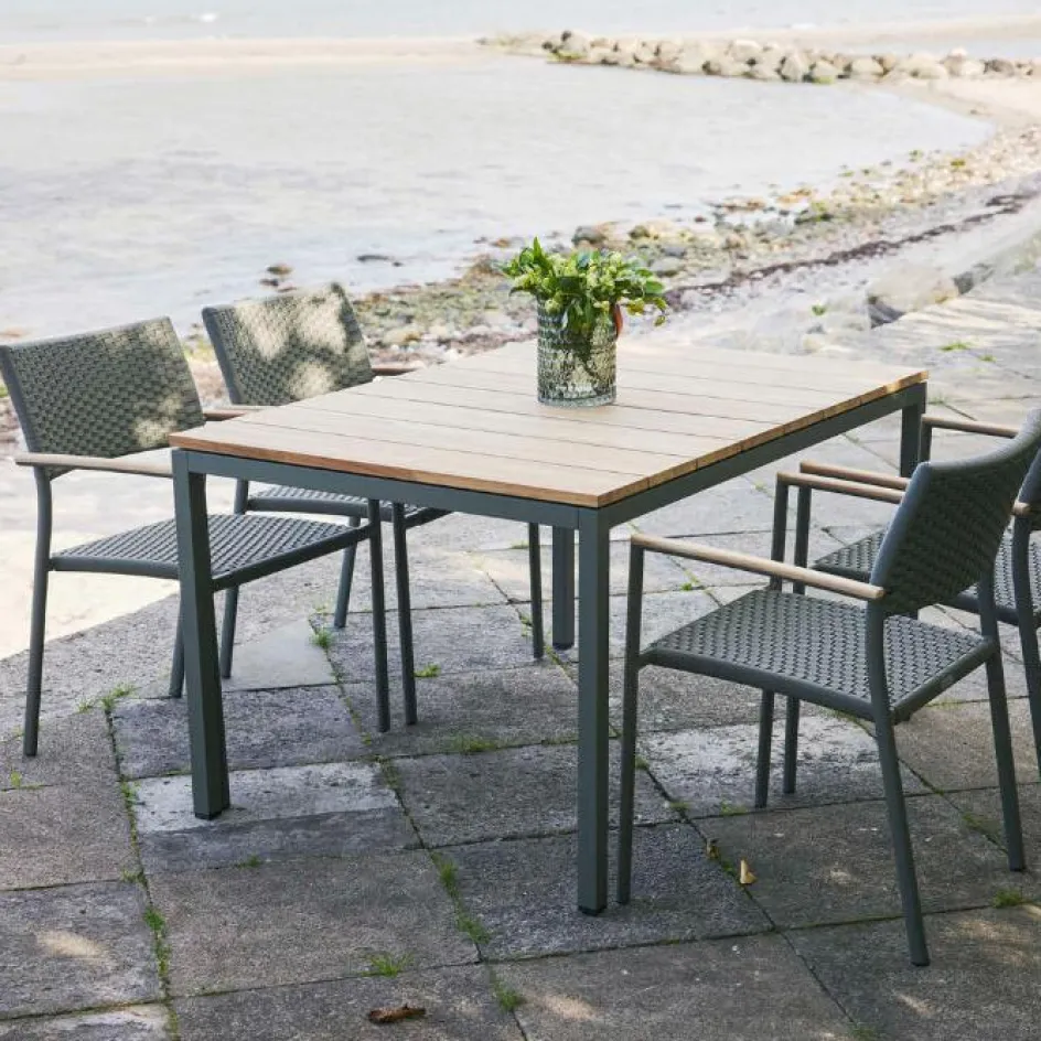 Online Mandalay Toscana Havebord , Teak/Olivengrøn