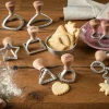 Online Raviolistempel Stjerne Ø6,5 cm, Metal/Lys Træ Pizza Og Pasta