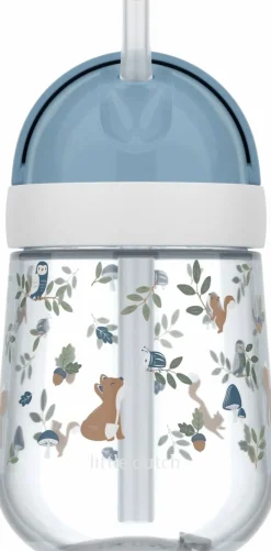 Best Mepal Mio Børnekrus m. Sugerør 300 ml, Forest Friends