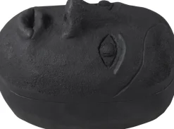 Sale Art Piece Face Krukke 12 cm, Sort Stue|Småopbevaring Og Organisering