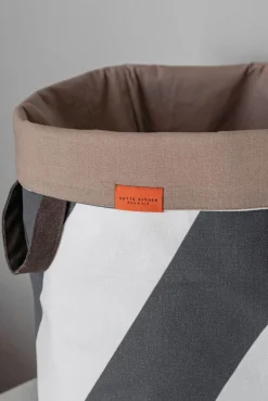 New Diagonal Vasketøjskurv H50 cm, Mørk Grå/Off-White Badeværelse|Kurve Og Kasser