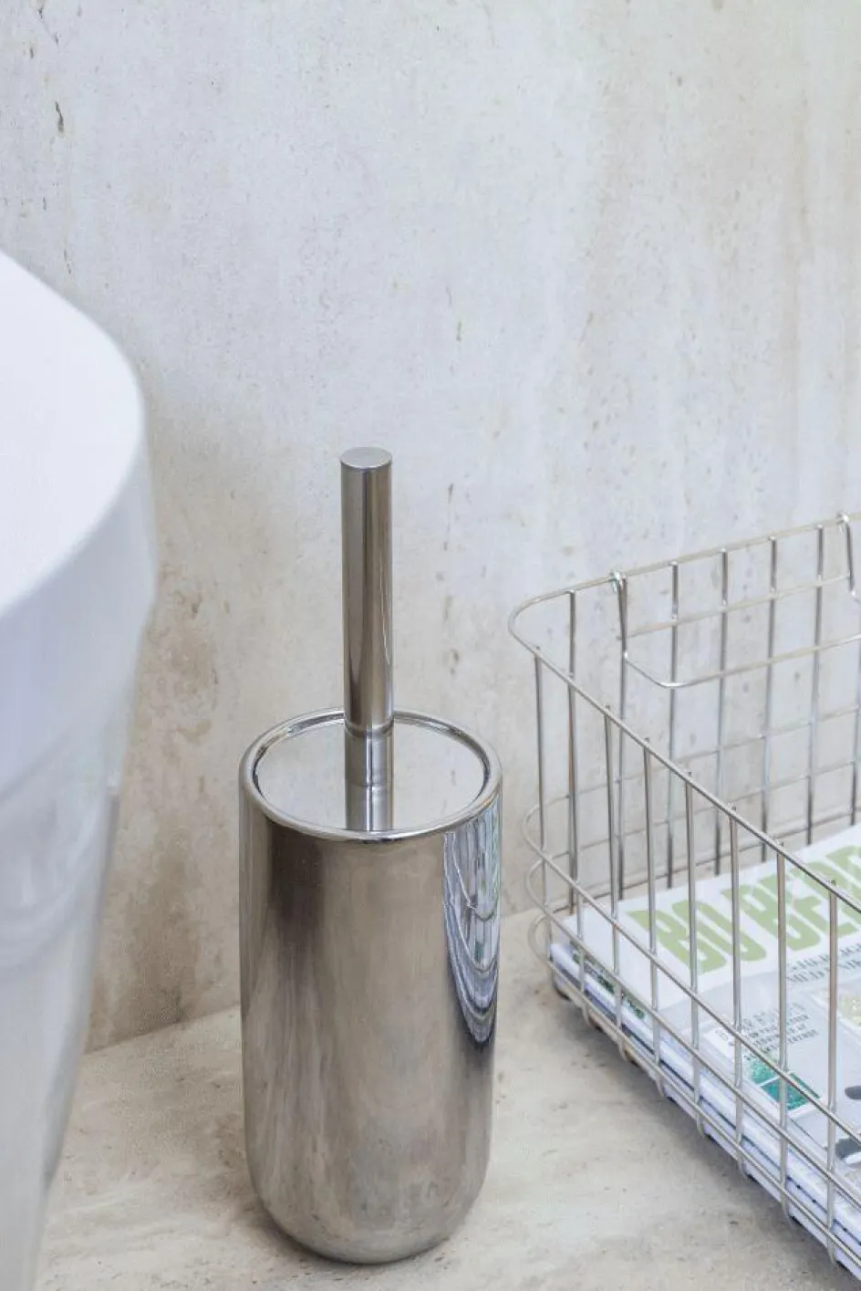Mette Ditmer Lotus Toiletbørste, Krom