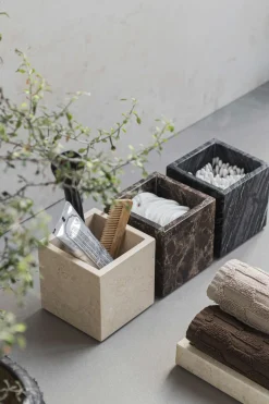 Clearance Mette Ditmer Marble Cube 8,5 cm, Sort/Grå