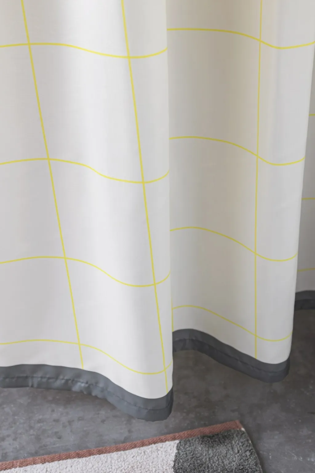 Clearance Mesh Badeforhæng 150x200 cm, Gul Badeværelse