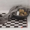 Online Mette Ditmer Morocco Håndklæde 2 stk 35x55 cm, Chokolade/Off-white