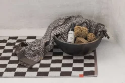 Online Mette Ditmer Morocco Håndklæde 2 stk 35x55 cm, Chokolade/Off-white