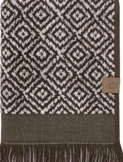 Online Mette Ditmer Morocco Håndklæde 2 stk 35x55 cm, Chokolade/Off-white
