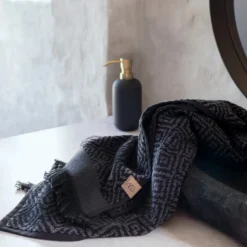 Clearance Mette Ditmer Morocco Håndklæde , Black/Grey