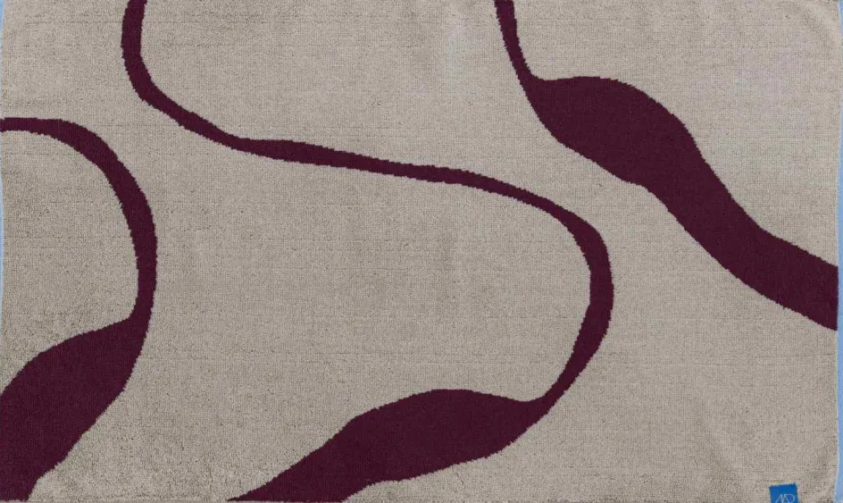 Outlet Mette Ditmer Nova Arte Bademåtte 50x80 cm, Wine/Sand