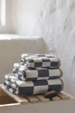 Clearance Mette Ditmer Retro Håndklæde , Mørk Grå