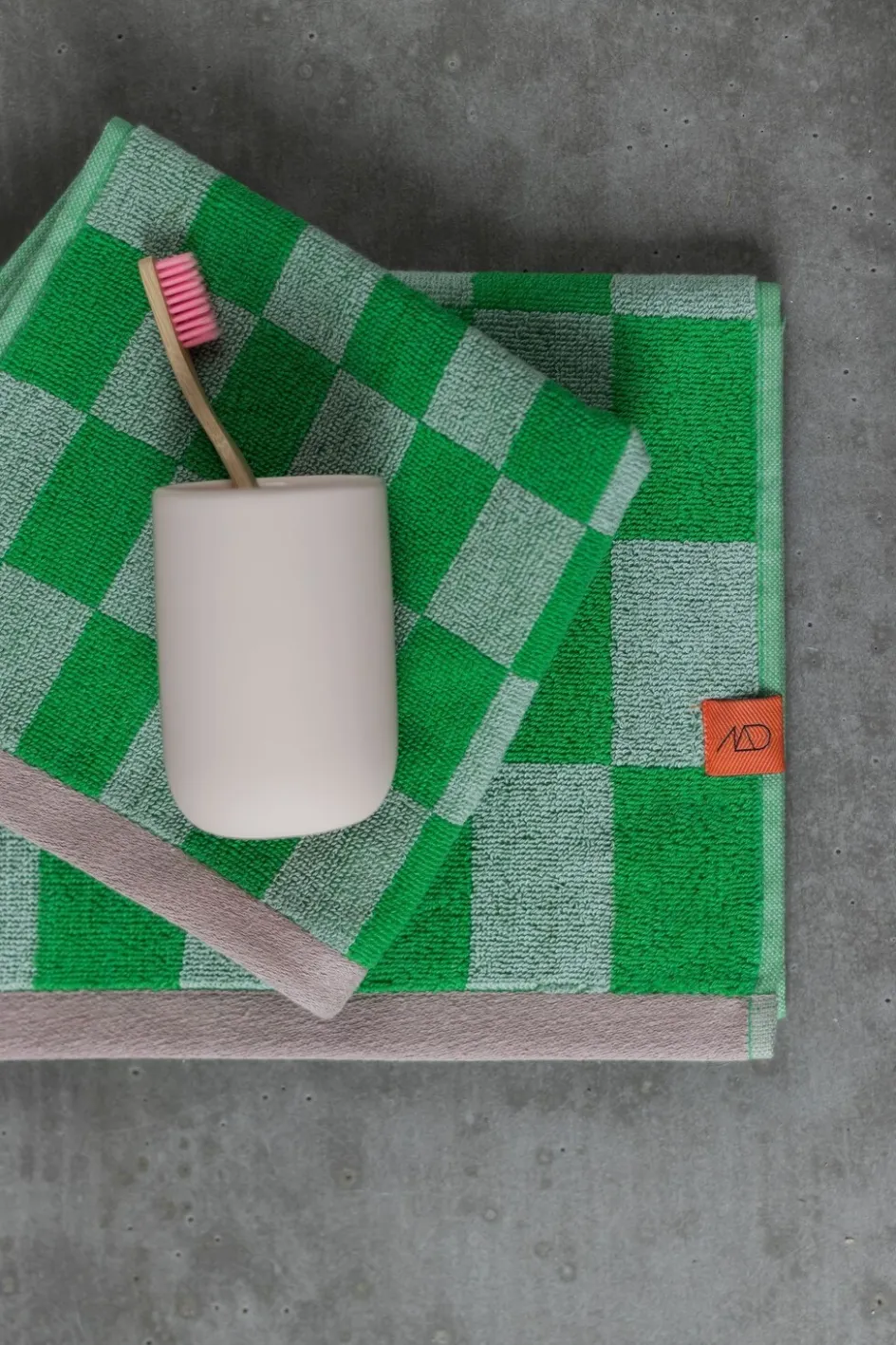 Sale Mette Ditmer Retro Håndklæde 2 stk 40x55 cm, Classic Green