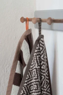 Outlet Mette Ditmer Retro Håndklæde 2 stk 40x55 cm, Chokolade