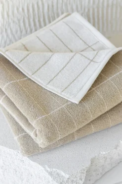 Sale Tile Stone Håndklæder 2 stk. 38x60 cm, Sand/Off-white Håndklæder Og Vaskeklude|Badeværelse