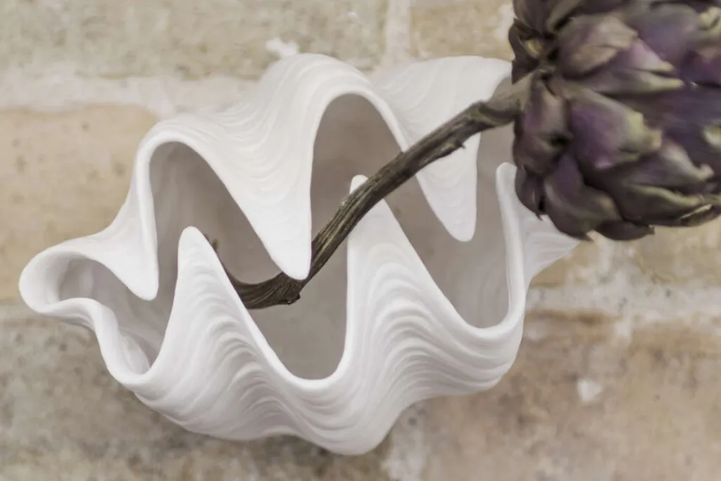 Mette Ditmer Stue|Vaser > Shell Vase H, Off-white