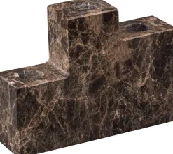 Outlet Step Lysestage H12 cm, Brun Lysestager