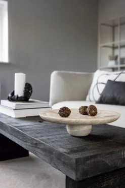 Outlet Travertine Opsats ?32 cm, Linen Pynteskåle Og Fade