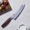Clearance 6000 MCT Rocking Santoku Kniv 18 cm, Pakkatræ Japanske Knive