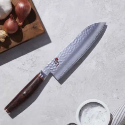 Hot 6000 MCT Santoku Kniv 18 cm, Pakkatræ Japanske Knive