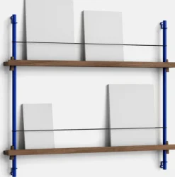 Hot MOEBE Magasinreol S/85x73 cm, Deep Blue/Røget Eg