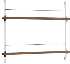 Best MOEBE Magasinreol S/85x73 cm, Hvid/Røget Eg