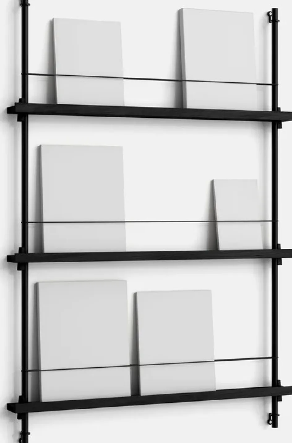 Clearance MOEBE Magasinreol 123x85 cm, Sort