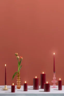 Online Moods & More Bloklys m. Smelteeffekt LED , Cranberry Red