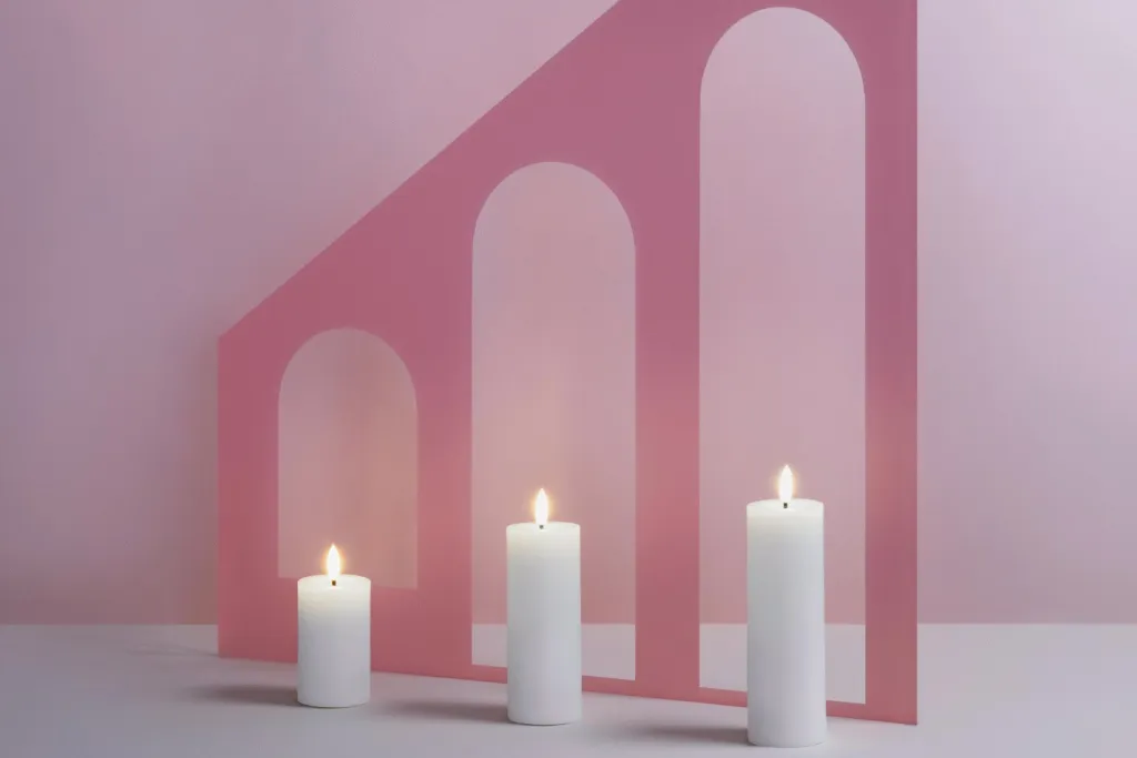 Moods & More Stearinlys|Led Stearinlys > Bloklys m. Smelteeffekt LED ,