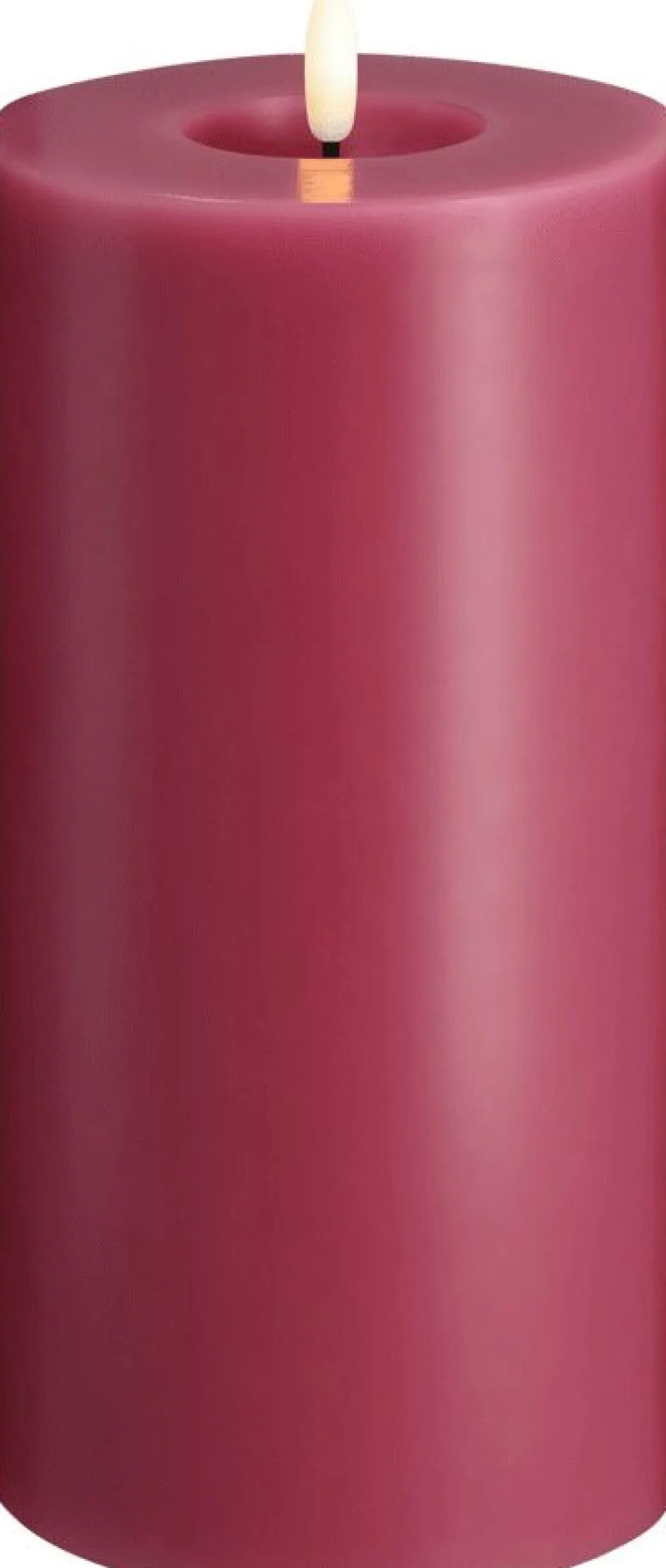 Sale Moods & More Bloklys m. Smelteeffekt LED Ø9,9xH20 cm, Vintage Rose