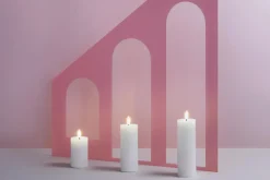 Moods & More Stearinlys|Led Stearinlys > Bloklys m. Smelteeffekt LED ,