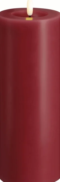 Online Bloklys m. Smelteeffekt LED Ø7,4xH20 cm, Stearinlys|Led Stearinlys