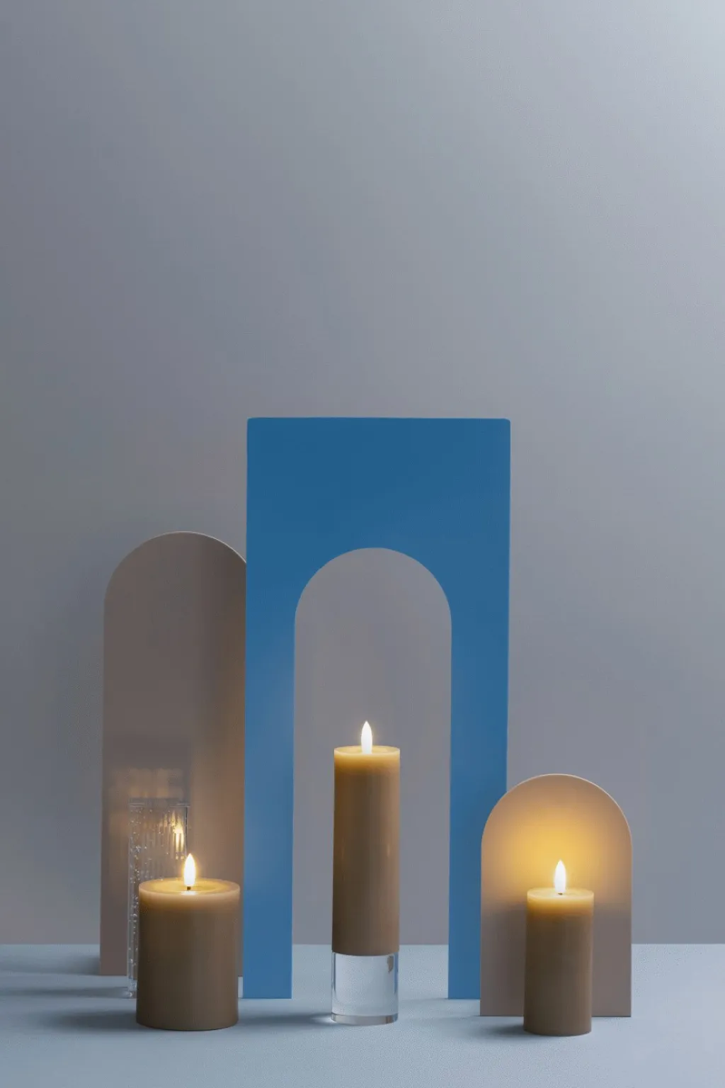 Moods & More Stearinlys|Led Stearinlys > Bloklys m. Smelteeffekt LED ,