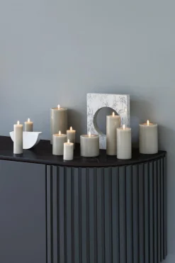 Clearance Bloklys m. Smelteeffekt LED , Stearinlys|Led Stearinlys