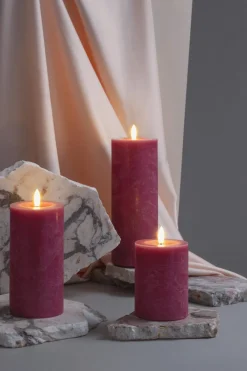 Sale Moods & More Bloklys Rustik m. Smelteeffekt LED , Vintage Rose