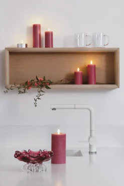 Sale Bloklys Rustik m. Smelteeffekt LED , Stearinlys|Led Stearinlys