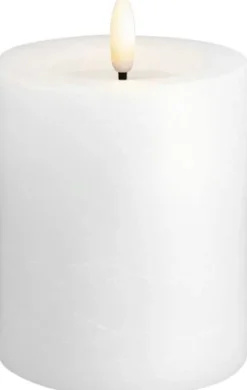 Clearance Moods & More Bloklys Rustik m. Smelteeffekt LED , Classic White