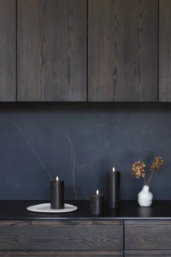 Best Bloklys Rustik m. Smelteeffekt LED , Stearinlys|Led Stearinlys
