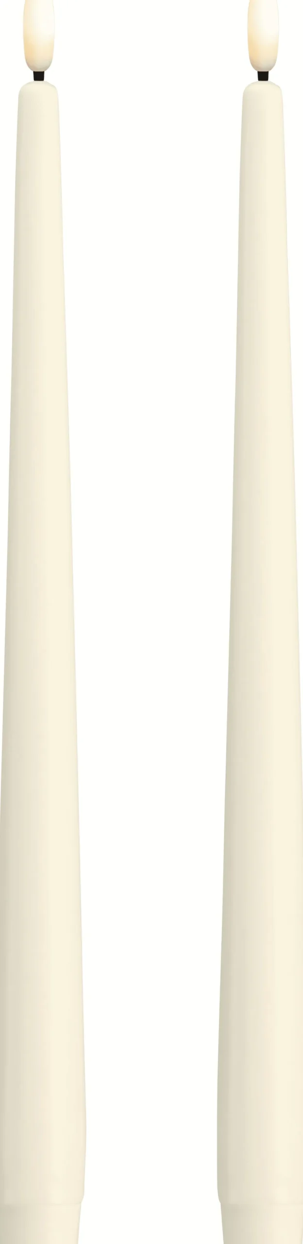 Moods & More Stearinlys|Led Stearinlys > Kronelys LED 2 stk. ?2,3xH30 cm, Ivory