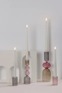 Sale Kronelys LED 2 stk. ?2,3xH25 cm, Ivory Stearinlys|Led Stearinlys