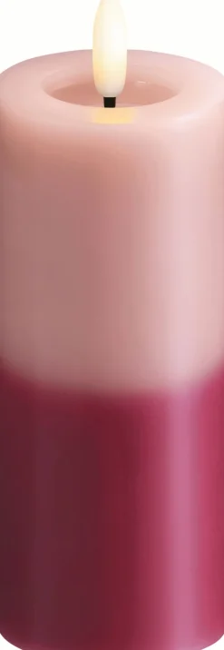 New Moods & More Bloklys m. Smelteeffekt LED ?4,9xH12,5 cm, Rosa